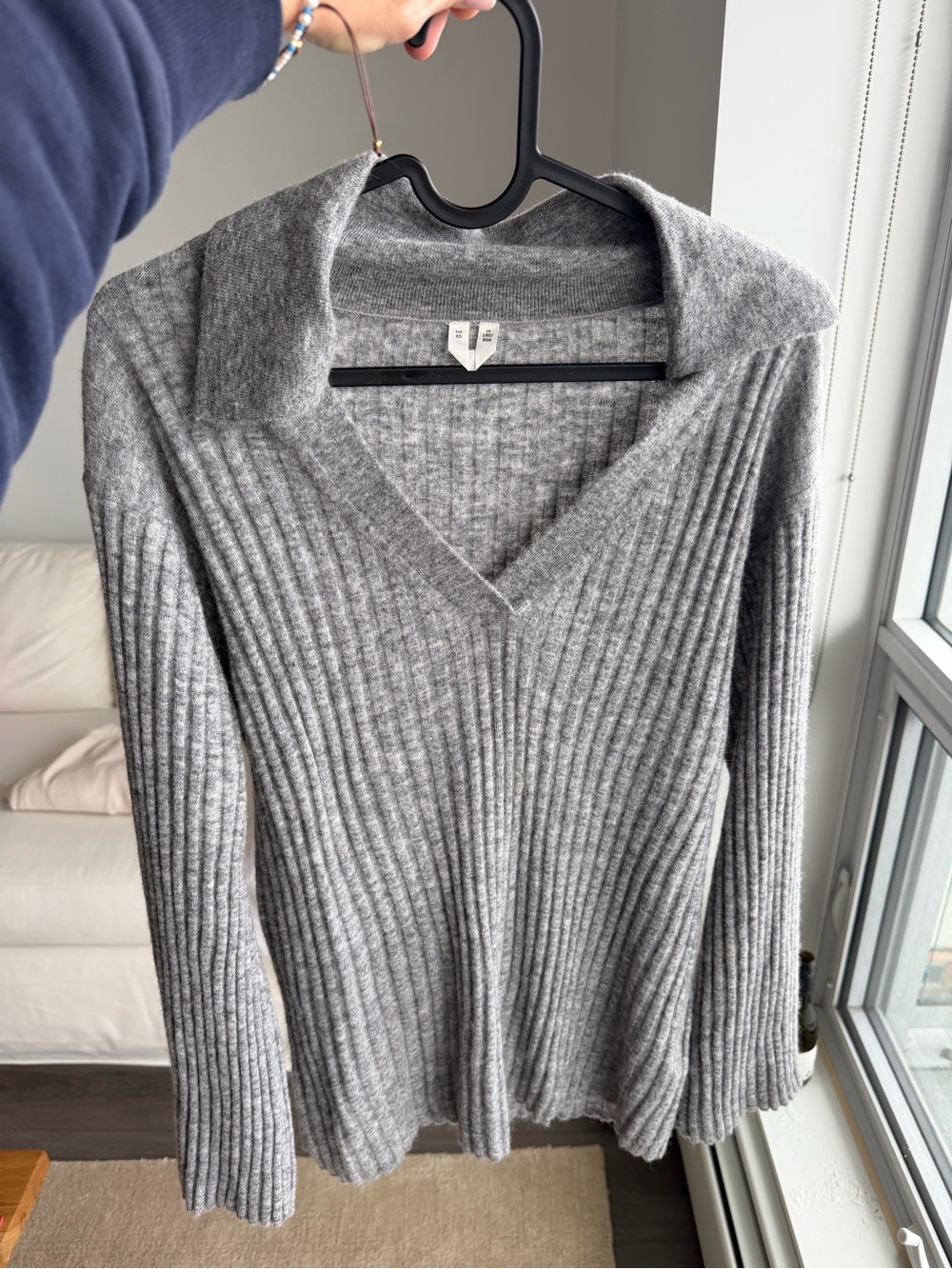 Arket Heather Gray Ribbed Knit Set